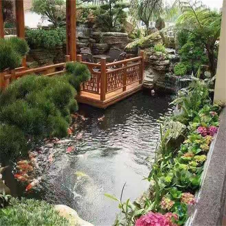 汉滨院子小鱼池假山设计